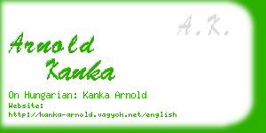 arnold kanka business card